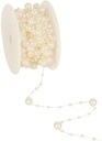 Parelketting Parelguirlande Ivory 3+8 mm rol 10 meter