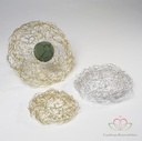 Oasis® Wire and Pearl Collar Parelnet Zilver 20 cm