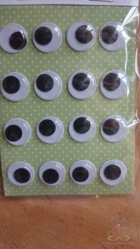 Wiebelogen zelfklevend 15 mm 16 stuks