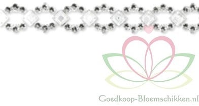 Strassband diamantjes 12 mm ca. 2 meter per kaartje
