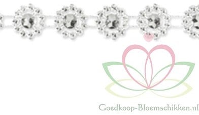 Strassband diamantjes 14 mm ca. 2 meter per kaartje