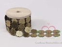 Brocantband Muntjes Goudkleur 4 cm rol 1,8 meter