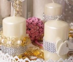 Strass diamantjes band Zilver per rol 1 meter