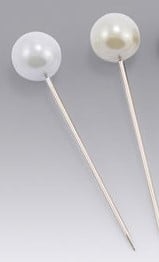 Parelspelden Wit 15 mm 10 stuks