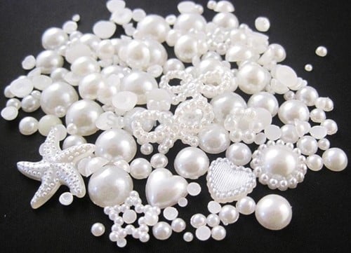 Parel figuurtjes voor kaart scrapbooking 2-10 mm ca. 1000 stuks