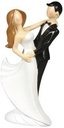 Bruidspaar modern dansend 10 cm