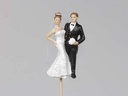 Bruidspaar op stok 5x3,3 cm H28,6 cm