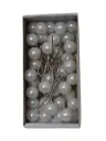 Parelspelden Push pin White 12 mm Set 36