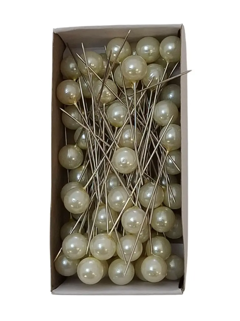 Parelspelden Push pin Ivory 10 mm Set 72
