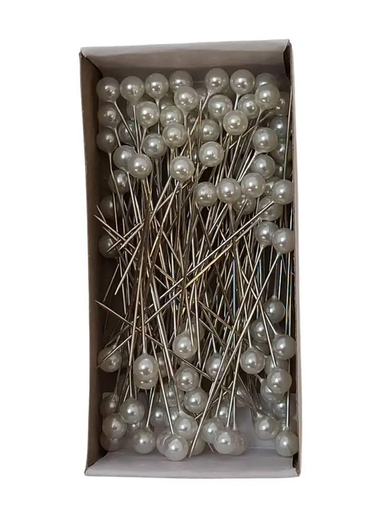 Parelspelden Push pin White 6 mm Set 120