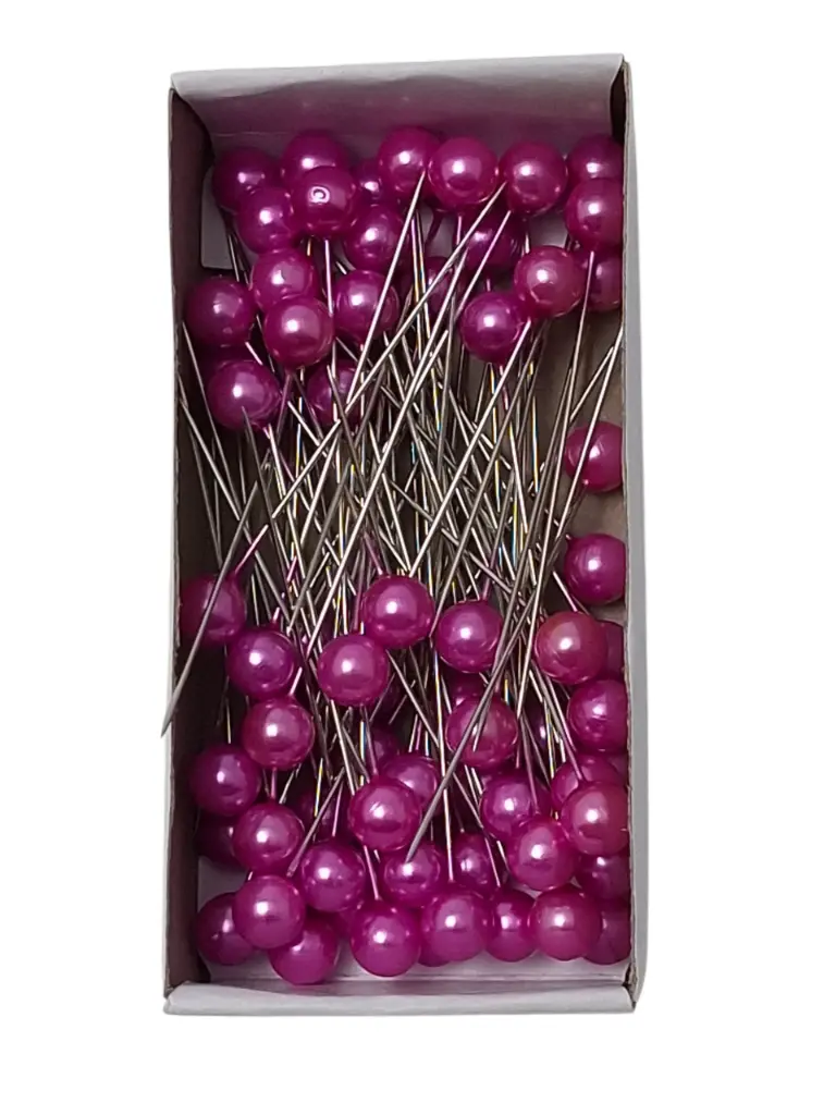 Parelspelden Push pin Fuchsia 8 mm Set 72