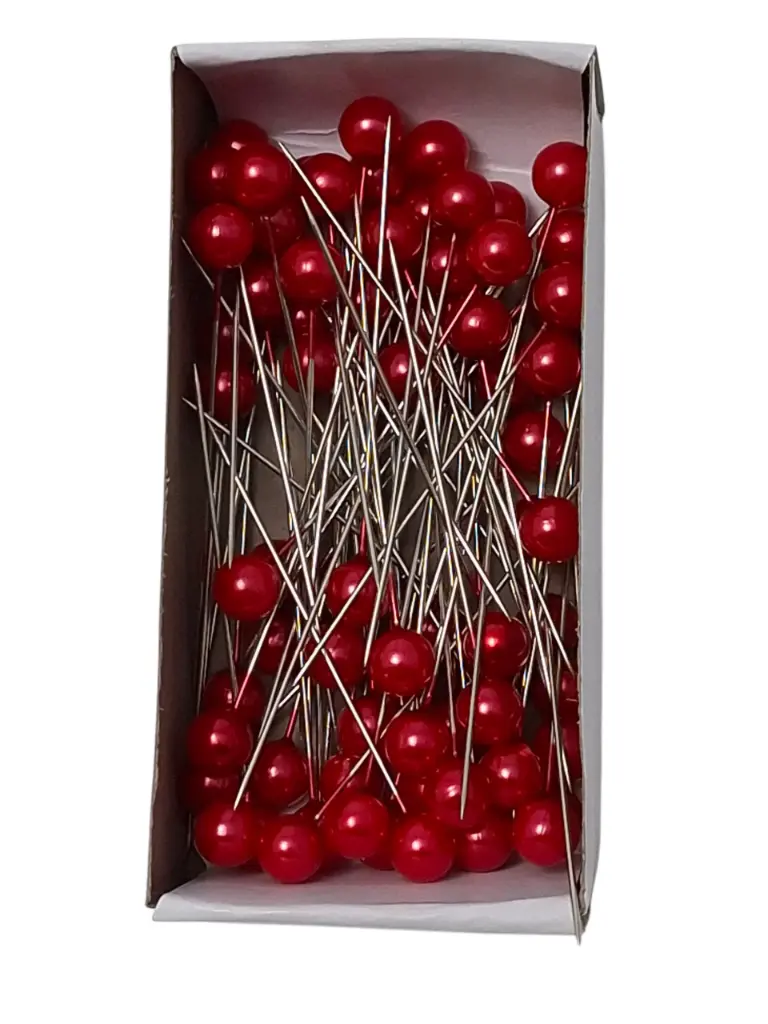 Parelspelden Push pin Rood 8 mm Set 72
