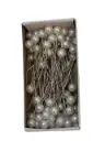 Parelspelden Push pin White 8 mm Set 72