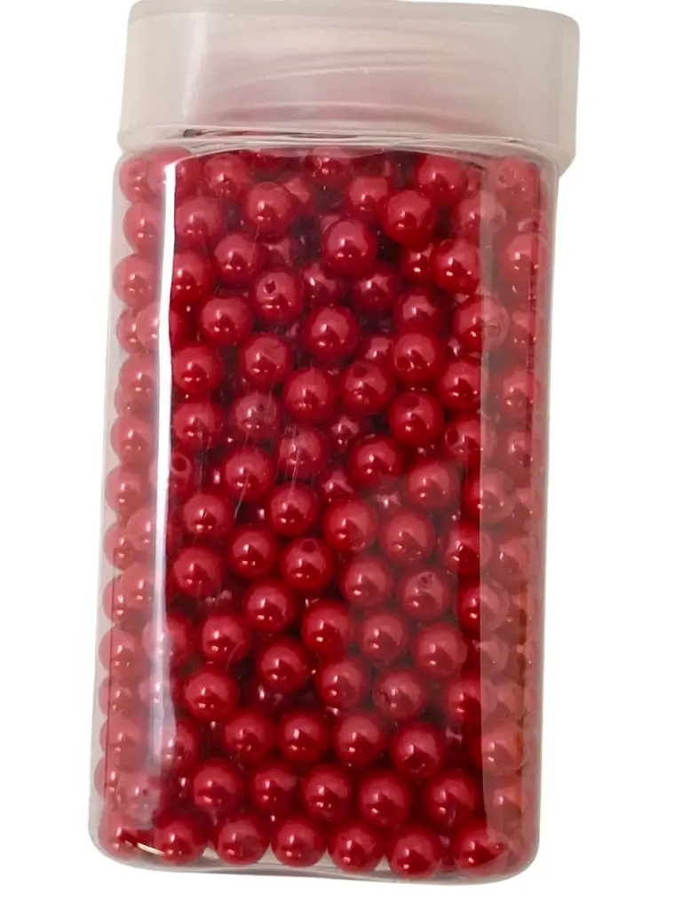 Rijgparels Pearls Rood 8 mm 220 gr. 475 stuks