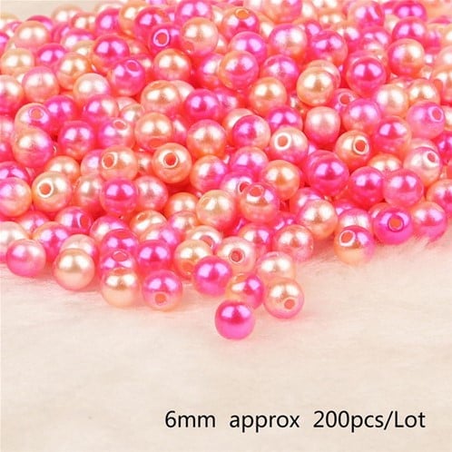 Parels pareltjes Rijgparels Rainbow 6mm ca. 200 st 