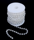 Parelketting Parelguirlande Iridescent Clear 8 mm rol 10 meter