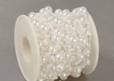 Parelband Strass diamantjes satijn Wit per stuk