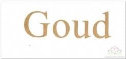 Bedrukt lint Wit met Gouden opdruk 45 mm 50 cm