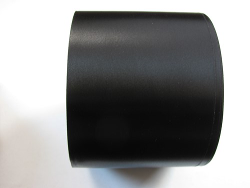 Bedrukt lint Zwart met Witte opdruk 70 mm 80 cm