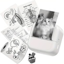 Mini Fotoprinter zwartWit Labelprinter Labelmaker Wit Zwart Phomemo M02X incl software / st 
