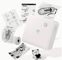 Mini Fotoprinter zwartWit Labelprinter Labelmaker Wit Phomemo M02PRO 300DPI incl software / st 
