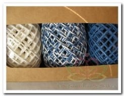 Touw Koord Blauw-Wit 3 rollen =15 meter