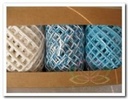 Touw Koord Turquoise-Wit 3 rollen =15 meter