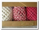 Touw Koord Fuchsia-Wit 3 rollen =15 meter