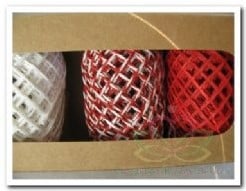 Touw Koord Rood-Wit 3 rollen =15 meter