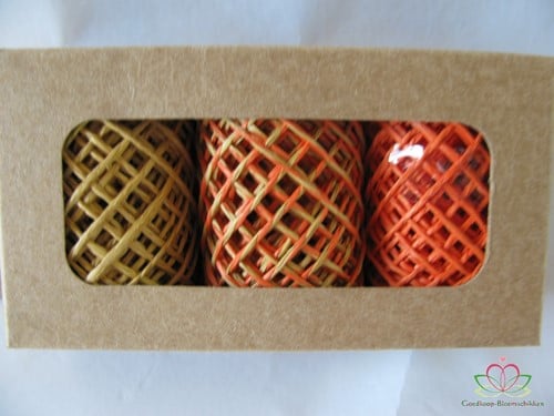 Touw Koord Oranje Caramel 3 rollen =15 meter