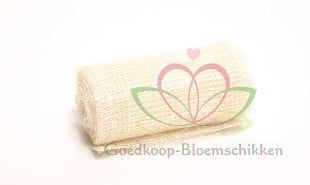 Jute Sinamay Ribbon Bleached burlap 7,5 cm 200 cm
