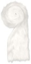 Kunstvel vachtje bontje 11 Wit 10 cm rol 1,2 meter