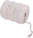 Jute dik 6 draads grote klos Wit macrame koord 6 mm rol 120 meter