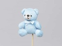 Bijsteker Pluche beertjes Blauw 9 cm pak 8 stuks