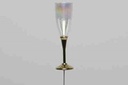 Champagneglas op steker Clear Goud 7.5 cm doos 12 stuks