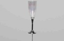 Champagneglas op steker Clear Zilver 7.5 cm doos 12 stuks