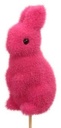 Bijsteker Konijn haasje Pink 11 cm op stok 30 cm pak 4 stuks