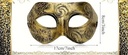 Venetiaans masker Goud Elegantpatroon per stuk