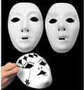 Masker plastic beschilderbaar Wit per stuk