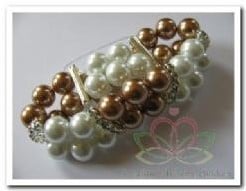 Corsage Polscorsage-armband Double Bubble Mocha