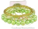 Corsage Polscorsage-armband Potpourri Groen Handmade
