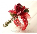 Corsage Polscorsage-armband Potpourri Rood Handmade