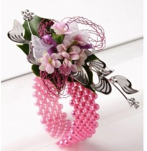 Corsage Polscorsage Narrow Classic Hot Pink Fuchsia
