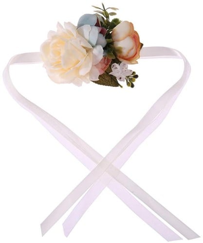 Polscorsage Lintsluiting Champagne Blauw klaar