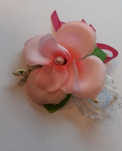 Polscorsage Zijden Roze bandje van elastisch Kant klaar