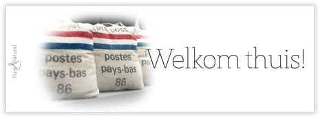 Bloemenkaartje Welkom thuis! kaartje voor bloemstukken en boeketten