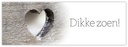 Bloemenkaartje Dikke zoen! kaartje voor bloemstukken en boeketten