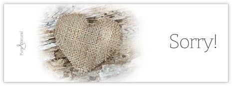 Bloemenkaartje Sorry! kaartje voor bloemstukken en boeketten
