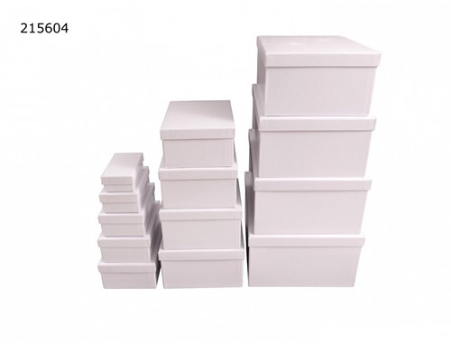 Bloemendoos Wit geschenkverpakking set 13 doosjes