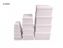 Bloemendoos Wit geschenkverpakking set 13 doosjes